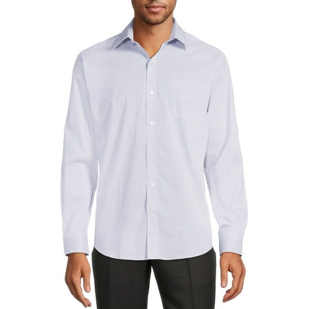 George Men's and Big Men's Classic Fit Dress Shirt with Long Sleeves, Sizes S-3XL
