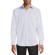 George Mens and Big Mens Classic Fit Dress Shirt with Long Sleeves, Sizes S-3XL