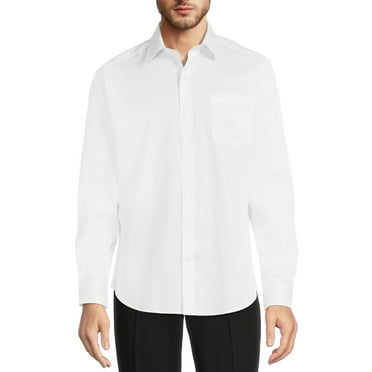 George Men's Classic Dress Shirt with Long Sleeves, Sizes S-3XL