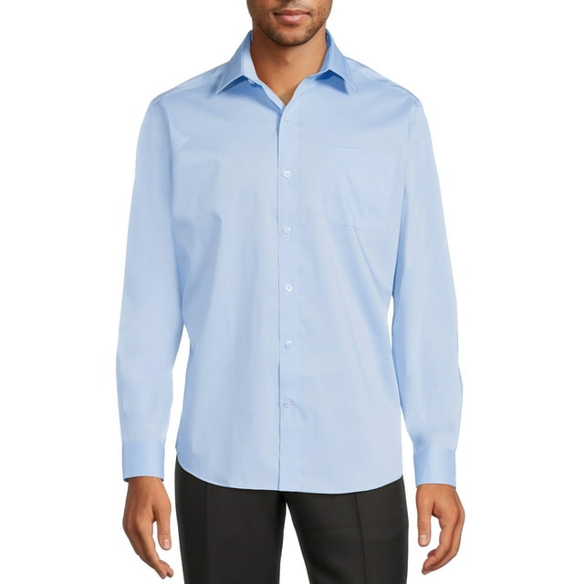 George Men's Classic Dress Shirt with Long Sleeves, Sizes S-3XL