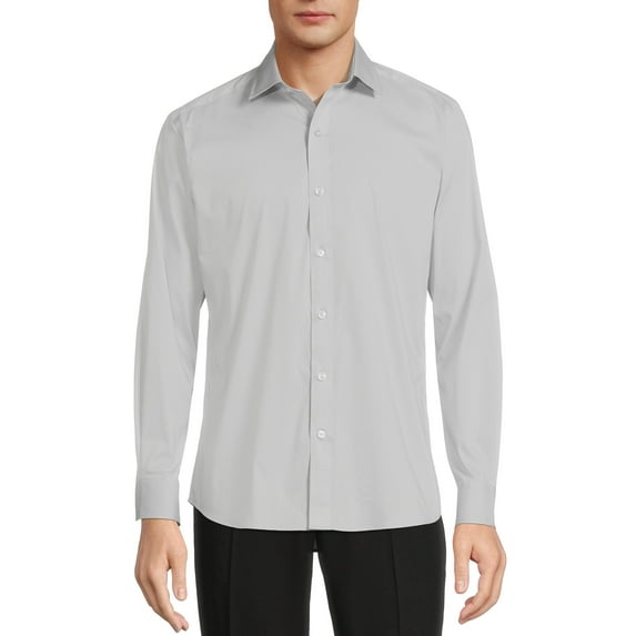 George Men's Classic Dress Shirt with Long Sleeves, Sizes S-3XL