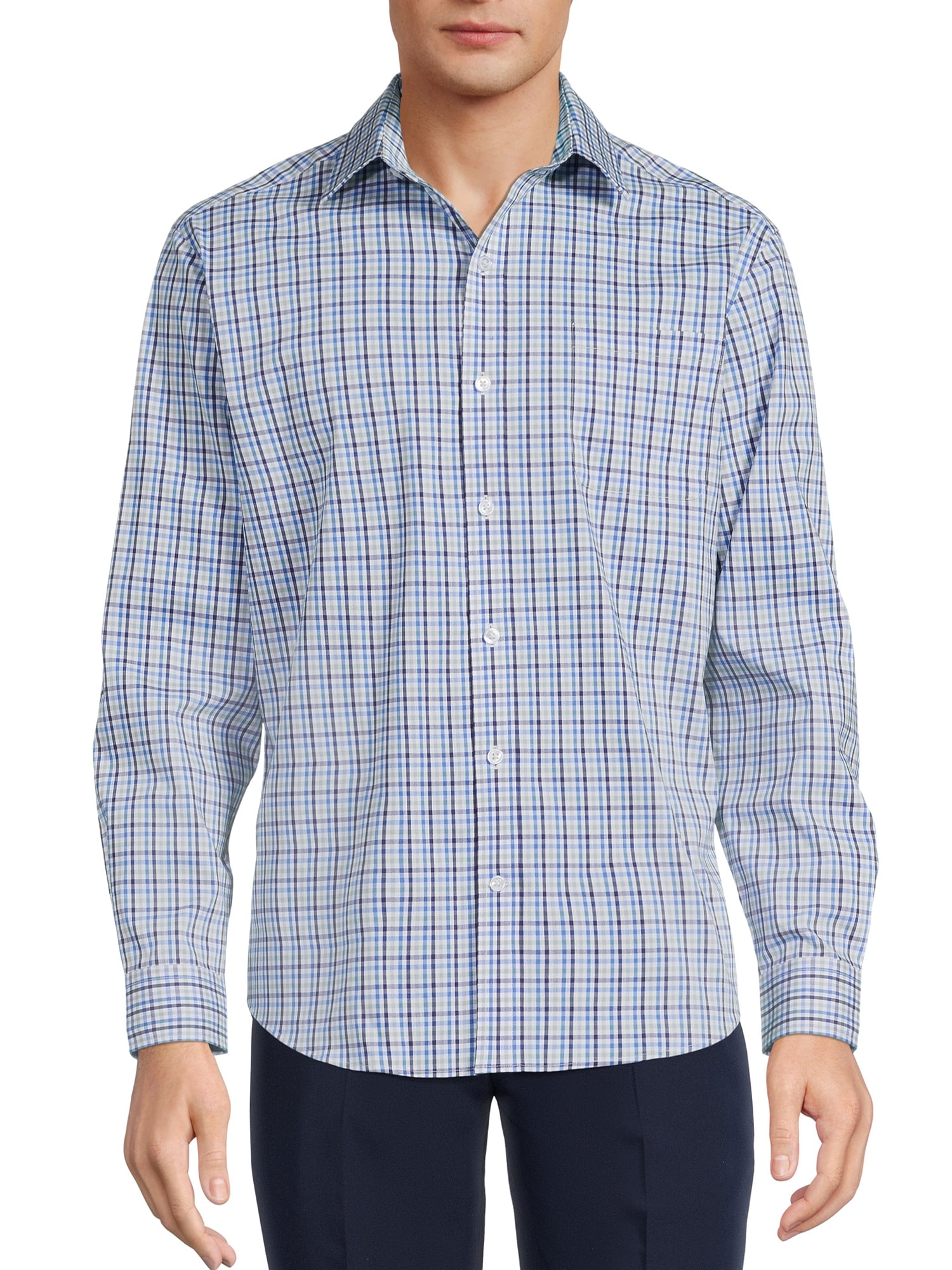 Men's Classic Dress Shirt with Long Sleeves, Sizes S3XL