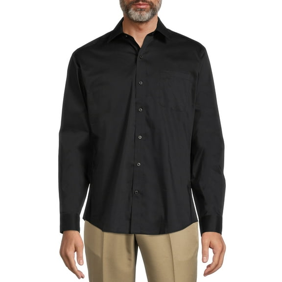 George Men's Classic Dress Shirt with Long Sleeves, Sizes S-3XL