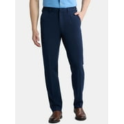 walmart navy blue dress pants Echfiprom Dress Pants for Men,Flat Front Pants Casual Solid Blue formal Business Slim Straight Trousers, Men's, Size: 2,4,6,8,10,12,14,16,18