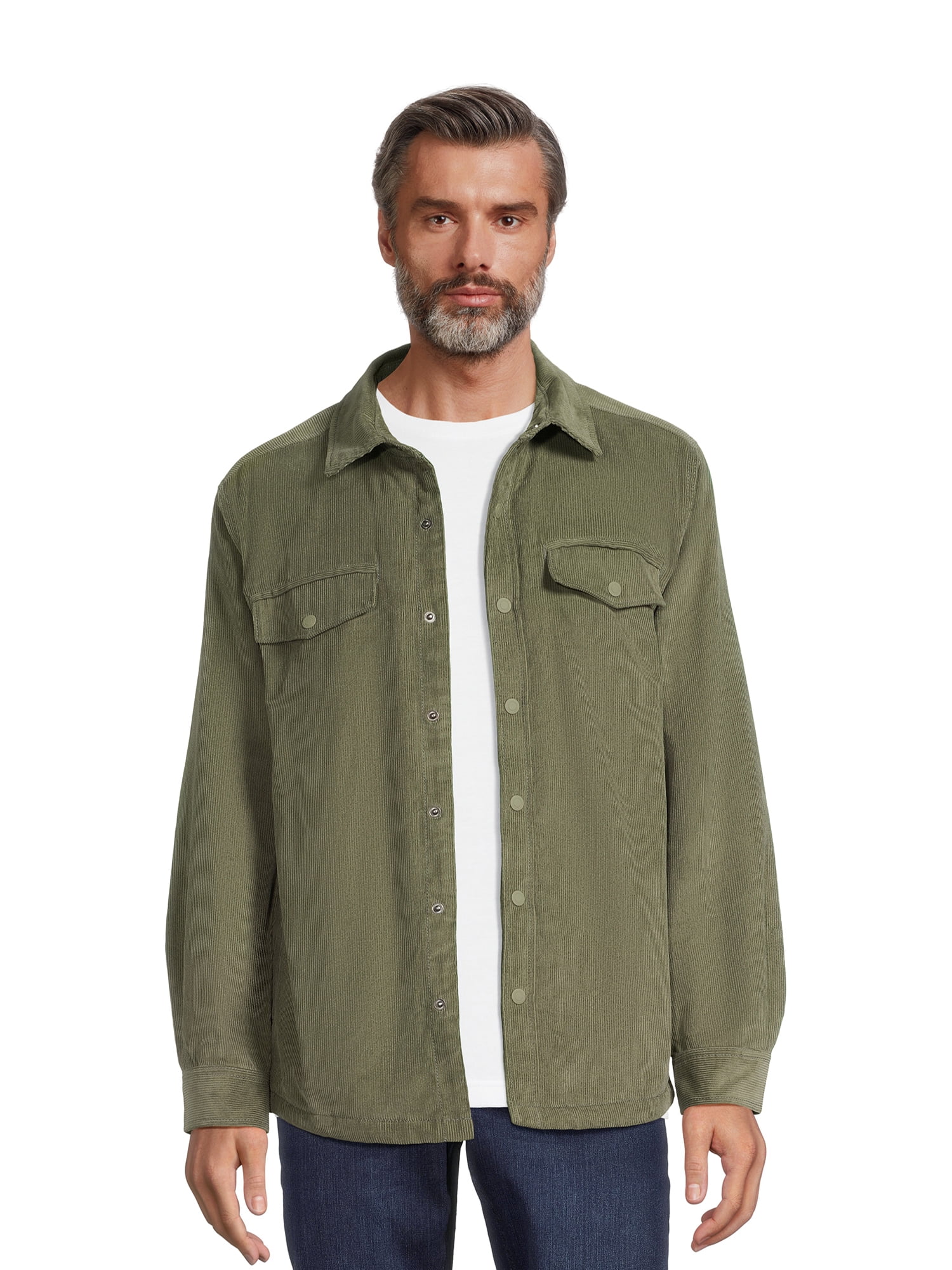 George Men's Corduroy Shirt Jacket, Sizes S-3XL - Walmart.com