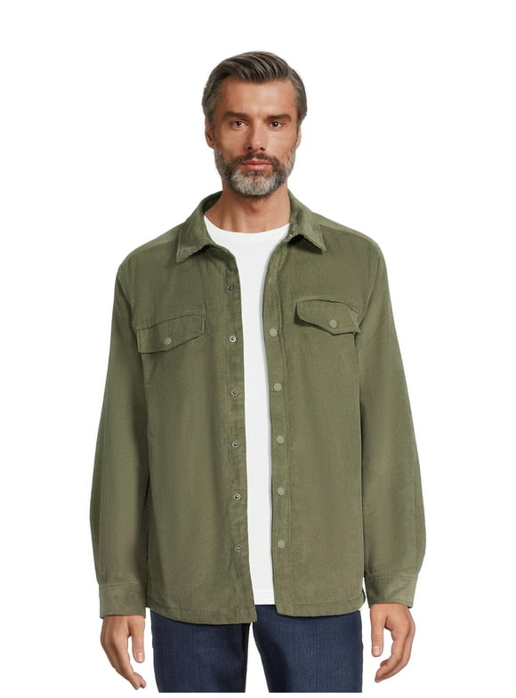 George Men's Corduroy Shirt Jacket, Sizes S-3XL