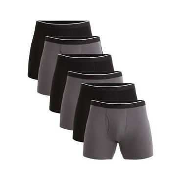 George Men's Cotton Blend Stretch Boxer Briefs, 6-Pack, Sizes S-2XL