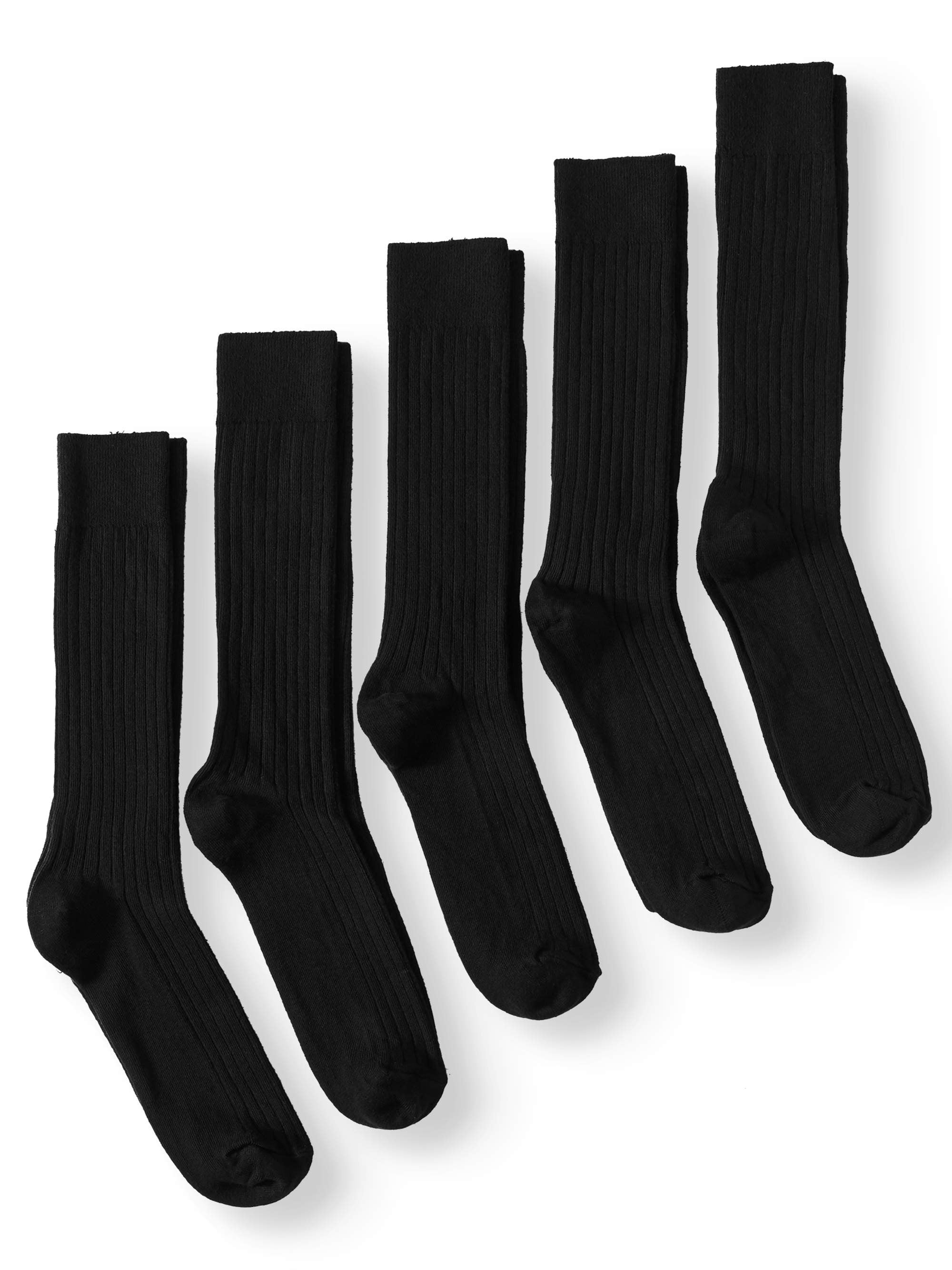 Men's Cotton Rib Crew Socks, 5Pack