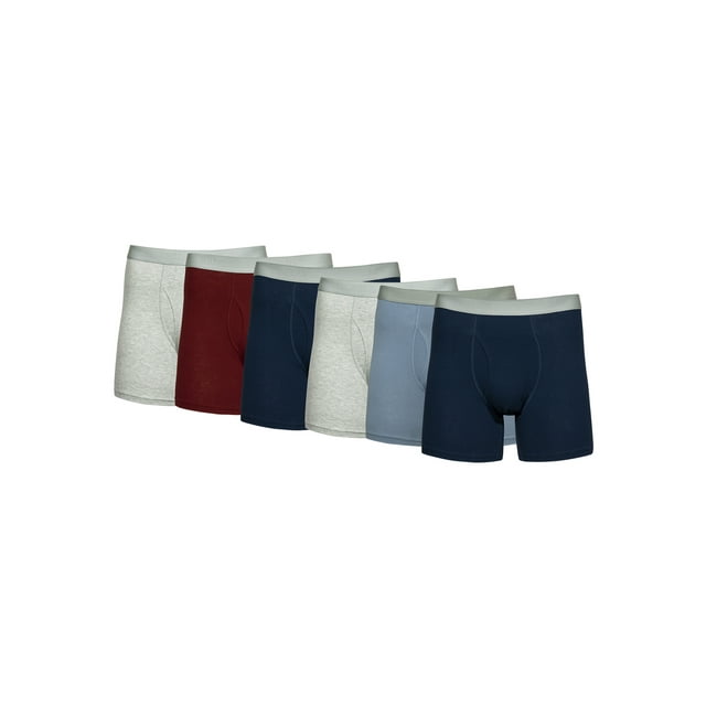 George Men's Cotton Stretch Boxer Briefs, 6-Pack - Walmart.com