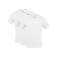 Men's Cotton Stretch White Crewneck Tees, 3Pack