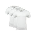 thumbnail image 1 of George Men's Cotton Stretch White V-Neck Tees, 3-Pack, 1 of 5