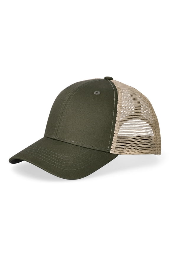 Men's Cotton Twill Mesh Back Baseball Cap, Olive/Khaki