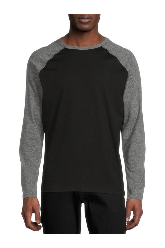 Men's Crew Neck Long Sleeve Raglan Tee