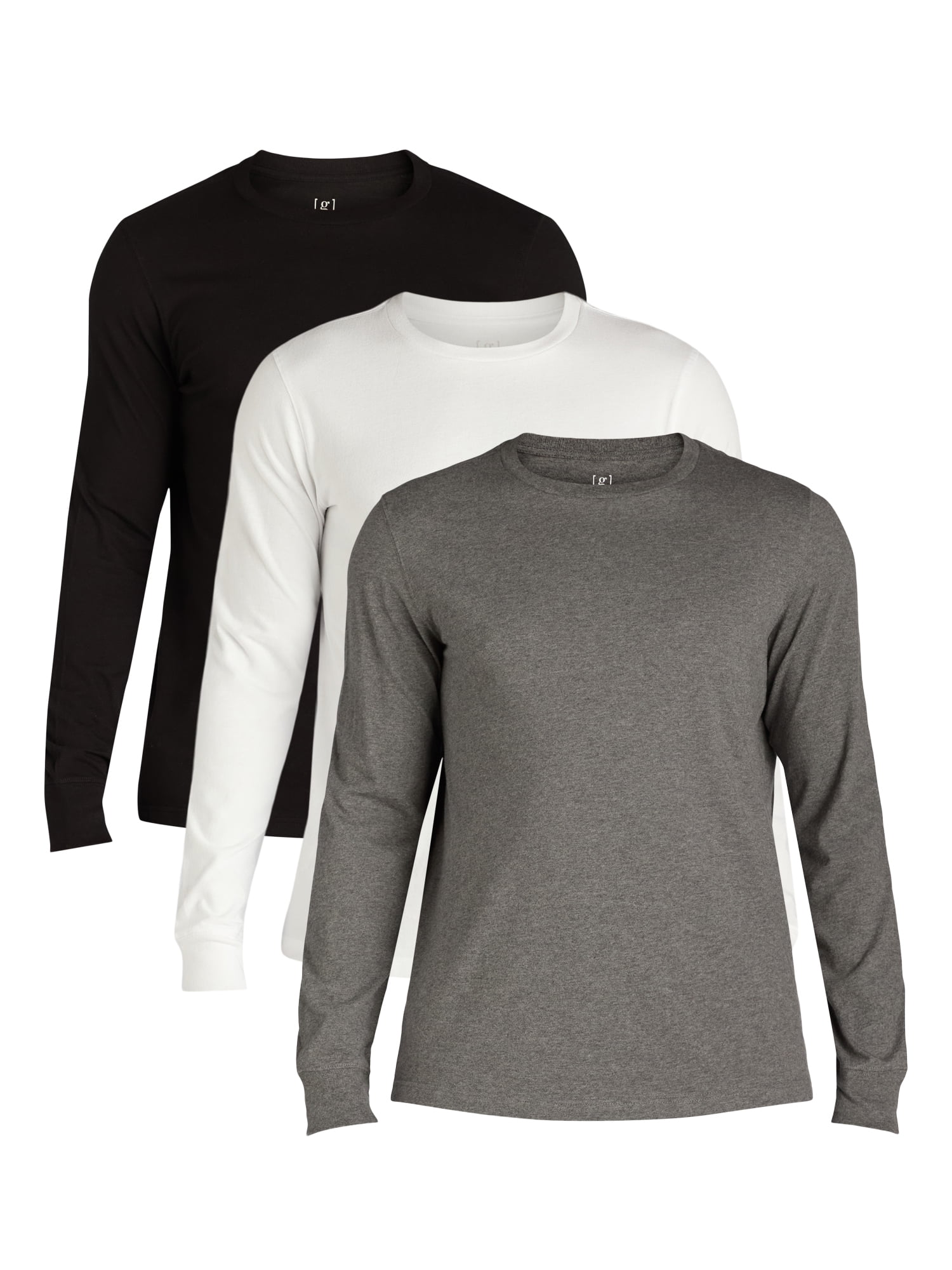 トップス OVY Original Cotton Pack Long Sleeve T George Men's and Big Men's Cotton Crewneck Tee with Long
