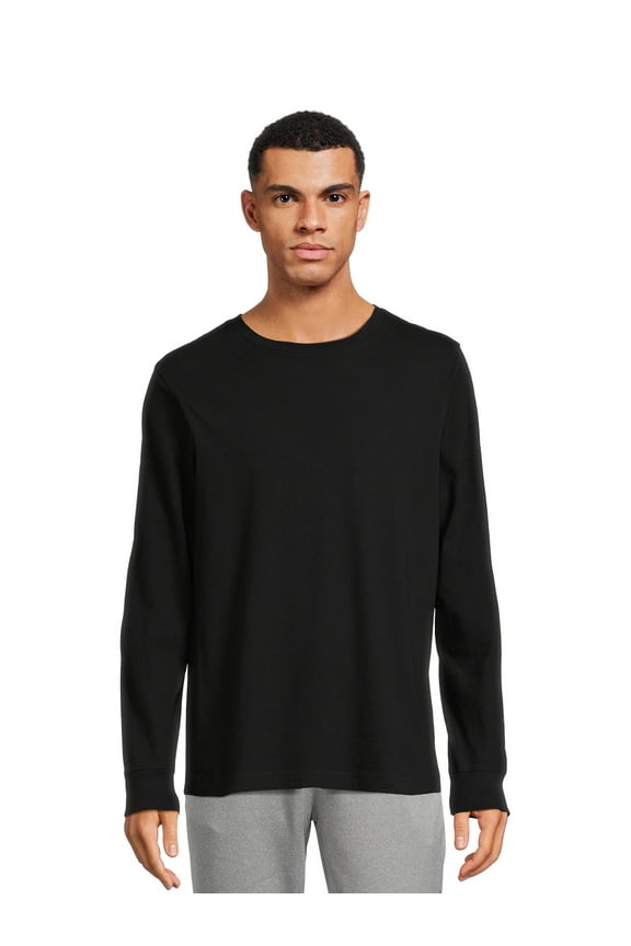 Men's Crewneck Tee with Long Sleeves, Sizes XS-3XLT