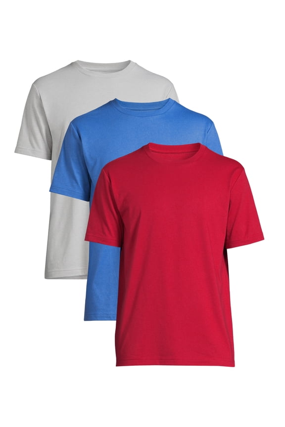Men’s Crewneck Tee with Short Sleeves, 3-Pack