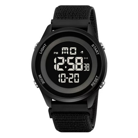 George Men's Digital Sport Wristwatch Loop and Hook Strap