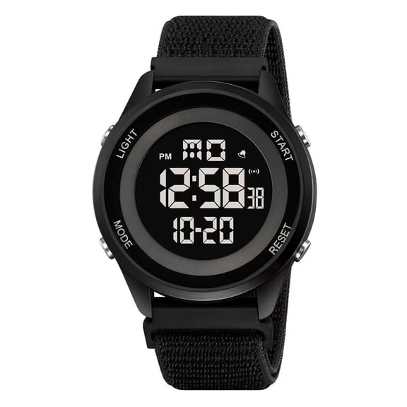 George Men's Digital Sport Wristwatch Loop and Hook Strap