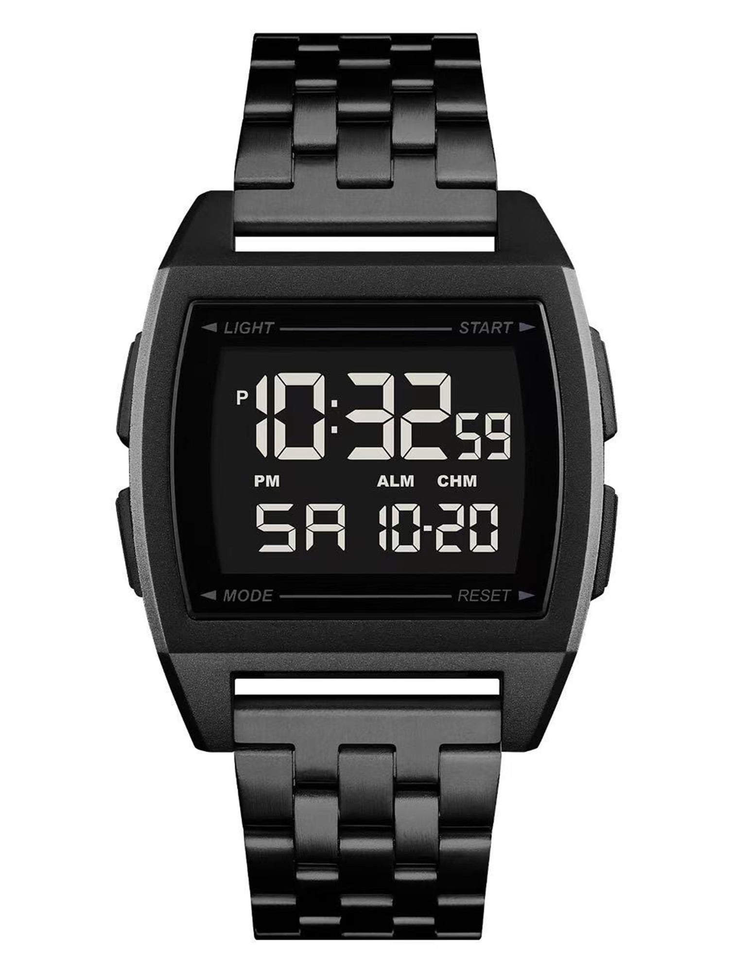 George Men's Digital Sport Wristwatch Metal Bracelet - Walmart.com