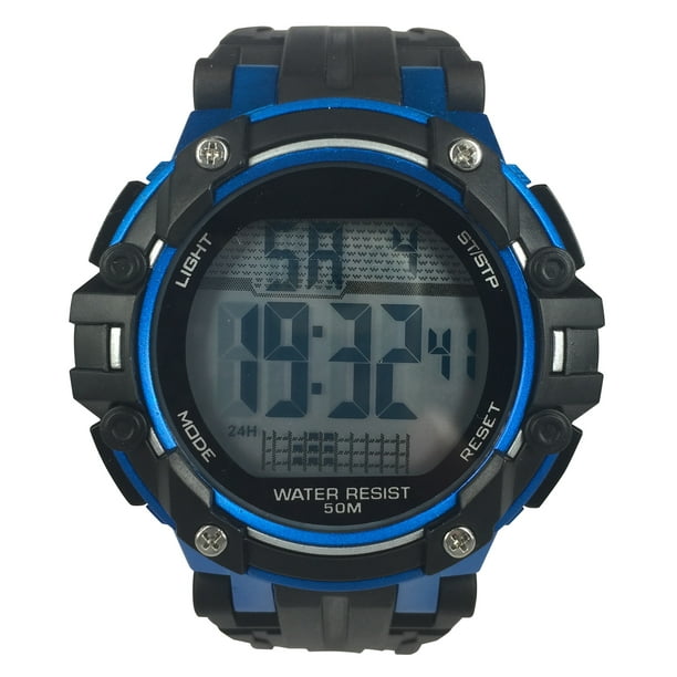 Men's Digital Sport Wristwatch Plastic Strap