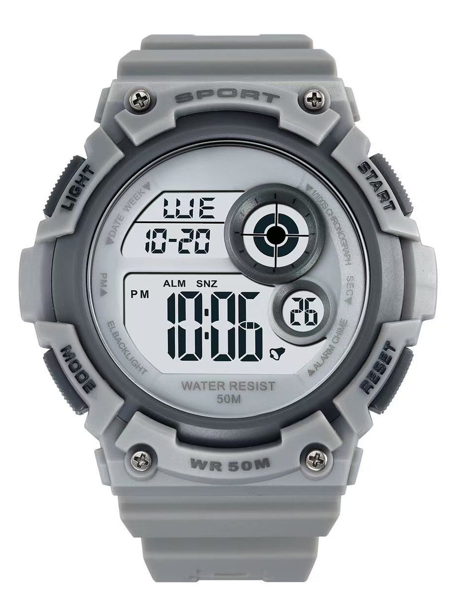 George Men's Digital Sport Wristwatch Plastic Strap - Walmart.com
