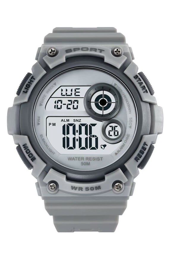 Men's Digital Sport Wristwatch Plastic Strap