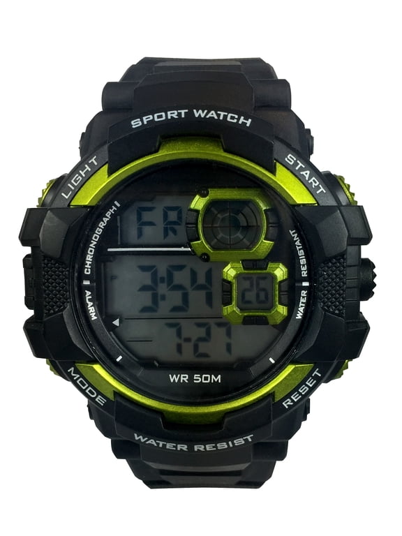Men's Digital Sport Wristwatch Plastic Strap