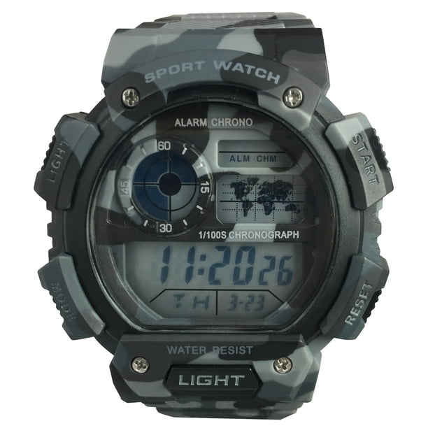 George Men's Digital Sport Wristwatch Plastic Strap - Walmart.com