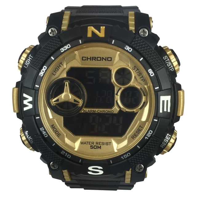 George Men's Digital Sport Wristwatch Plastic Strap - Walmart.com