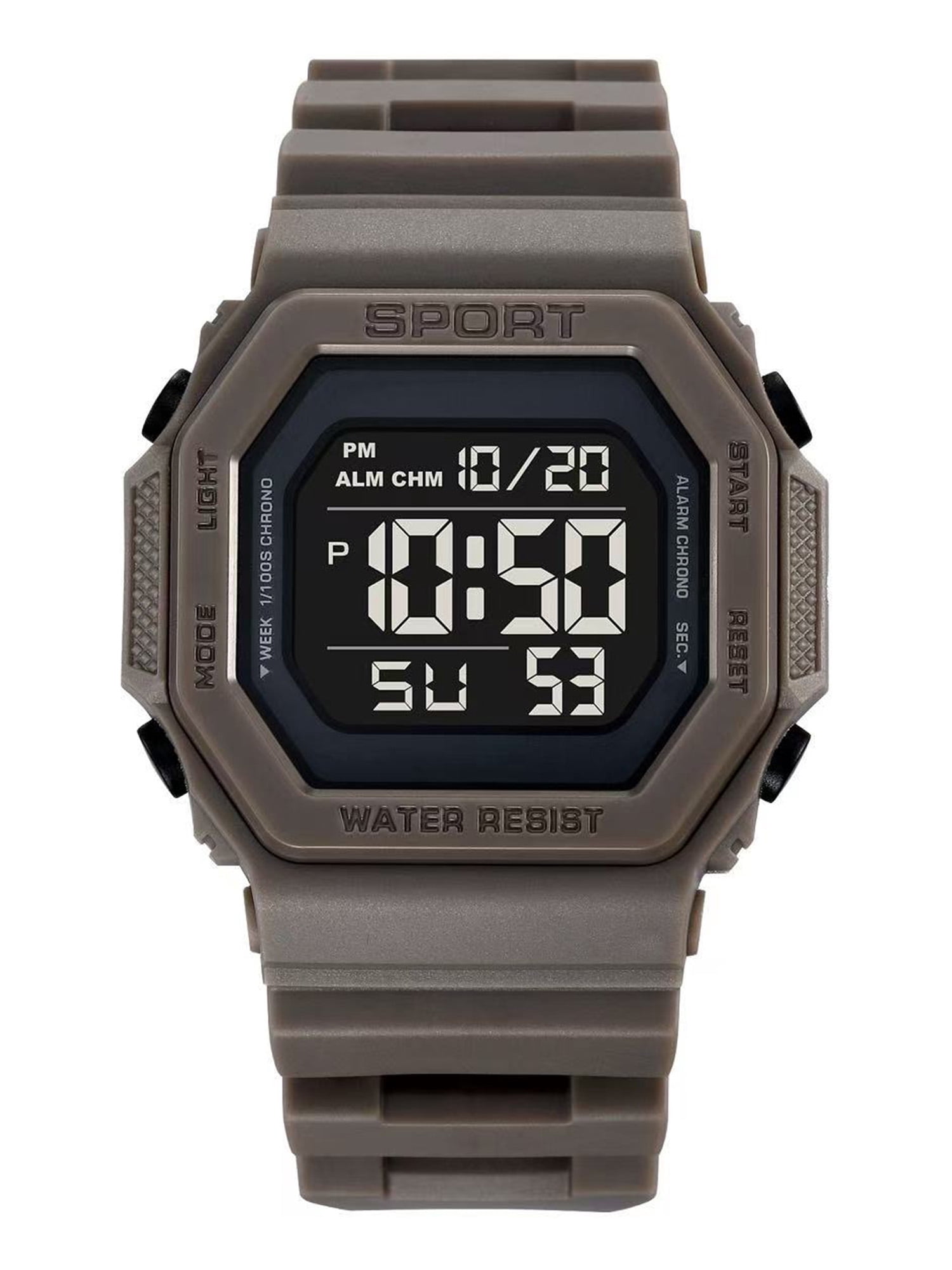 George Men's Digital Sport Wristwatch Plastic Strap - Walmart.com