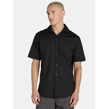 George Men's & Big Men's Classic Fit Dress Shirt with Short Sleeves, Sizes S-3XL