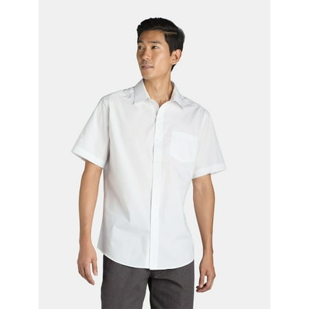 George Men's Dress Shirt with Short Sleeves, Sizes S-3XL