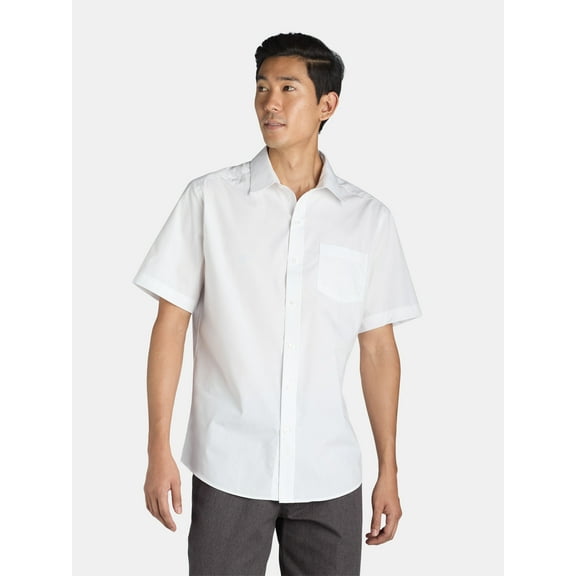 George Men's Dress Shirt with Short Sleeves, Sizes S-3XL