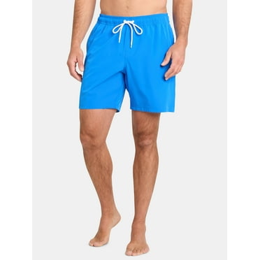 George Men's Elastic Waist Swim Trunks, 7" Inseam, Sizes S-3XL