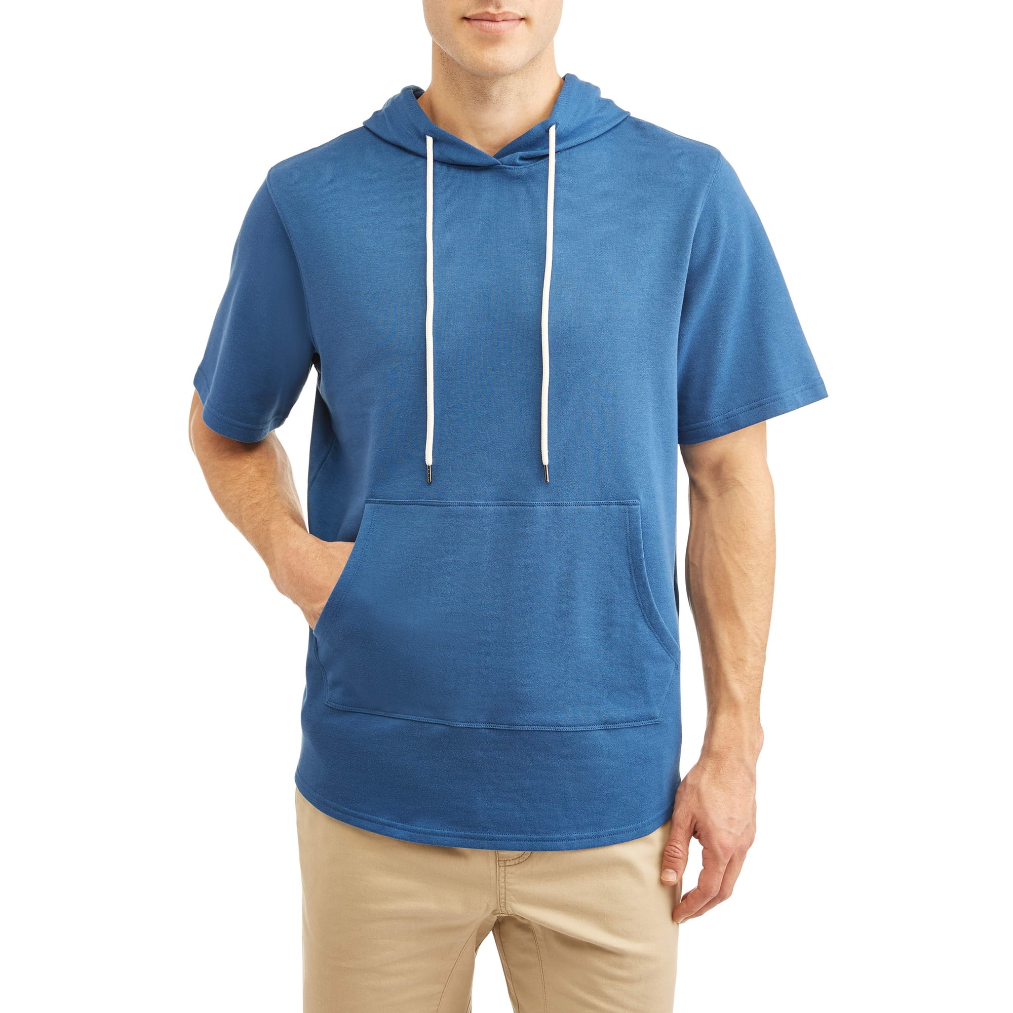 George Men's Elongated Short Sleeve Hoodie, Up to size 2XL - Walmart.com