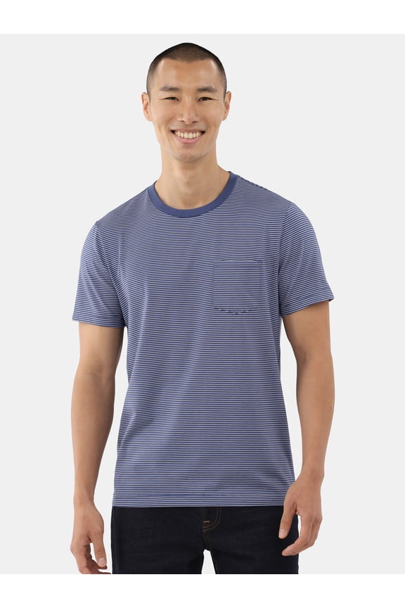 Men's Fashion Crewneck Tee with Short Sleeves, Sizes XS-3XL