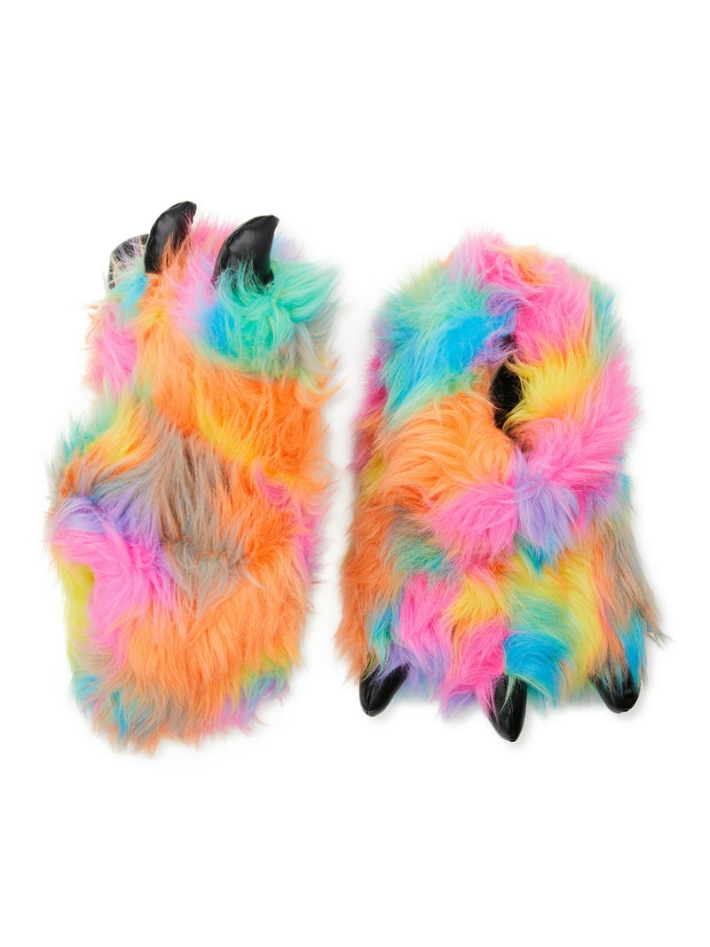 George Men's Faux Fur Novelty Slippers