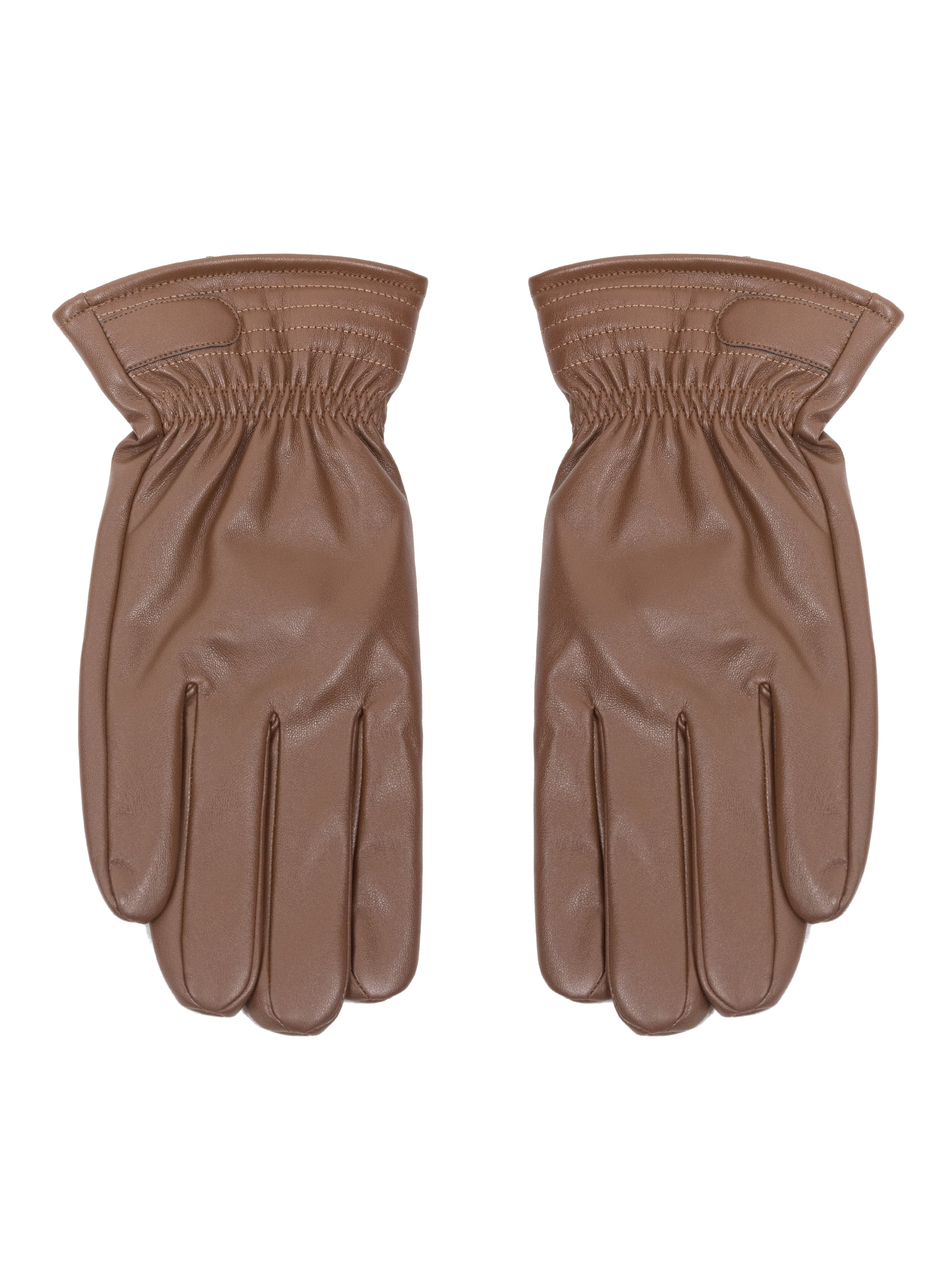 George Men's Faux Leather Glove, Brown