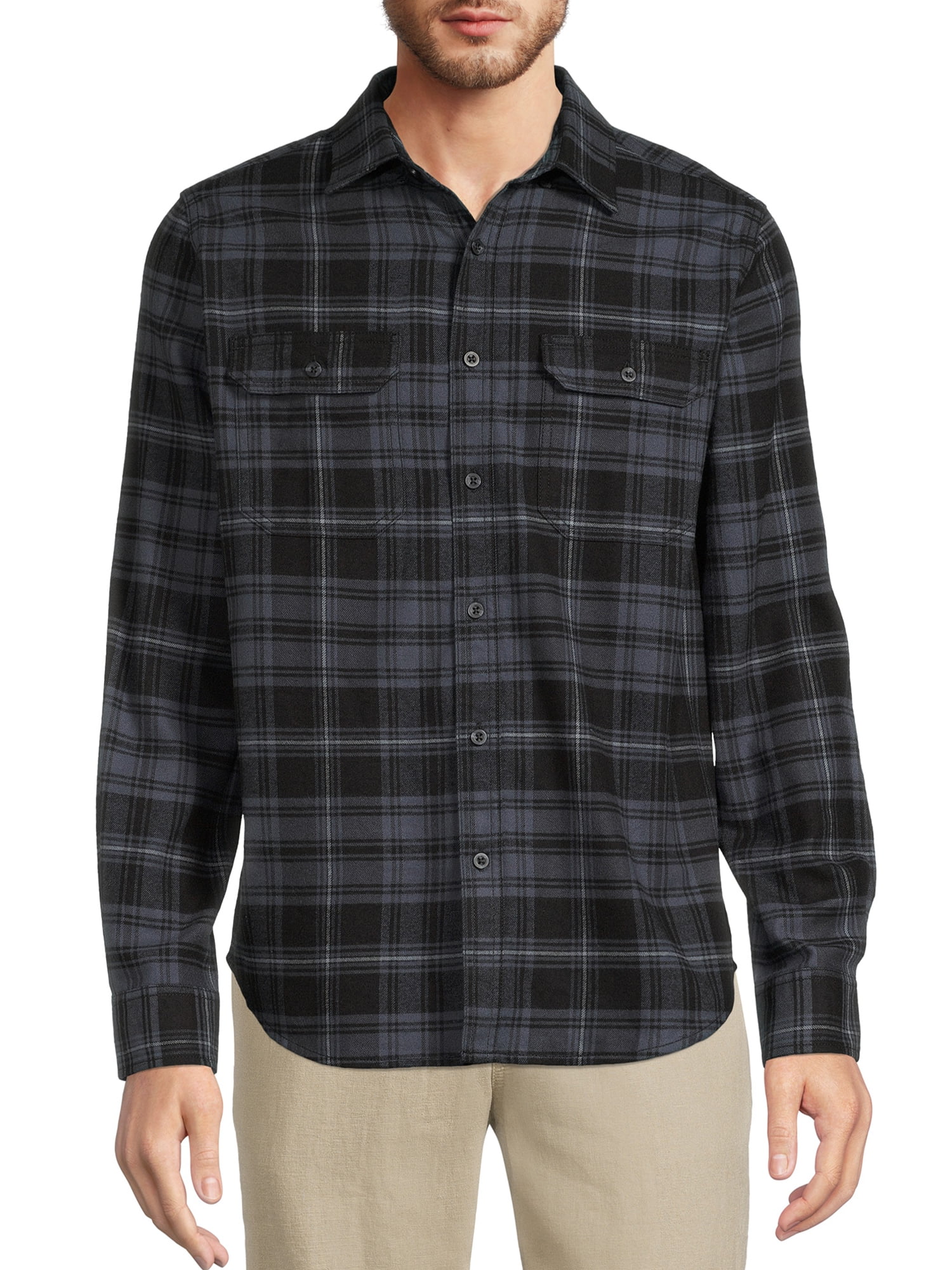 Men’s Flannel Shirt with Long Sleeves