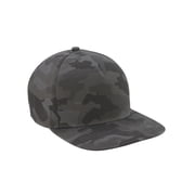 George Mens Flat Bill Baseball Hat- Black Camo