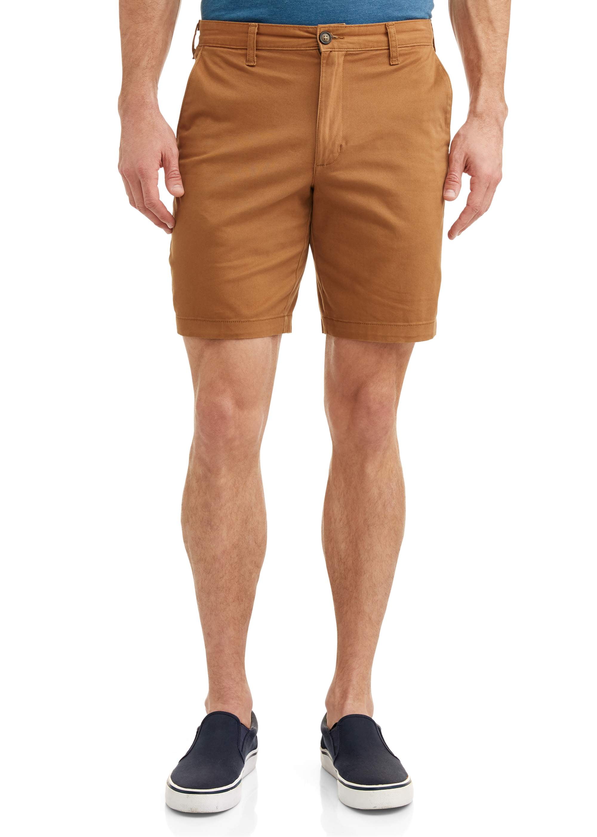 Men's Flat Front Shorts, 9" inseam
