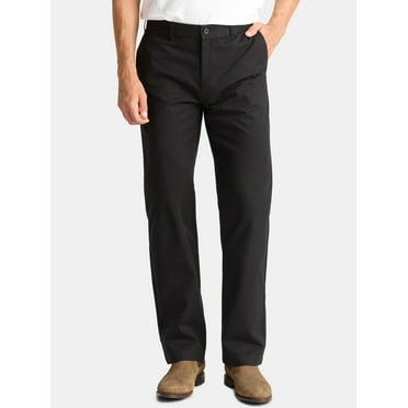 George Men's Flat Front Wrinkle Resistant Casual Pants