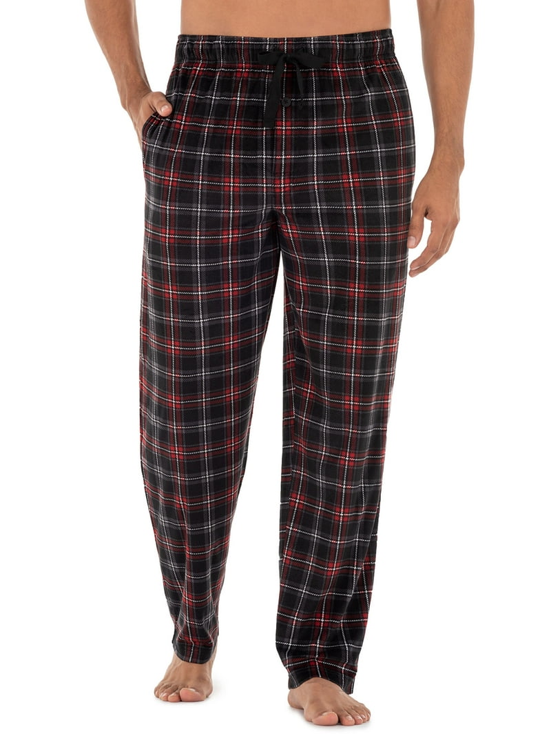 George men's Fleece Plaid Sleep Pants Lounge Pants