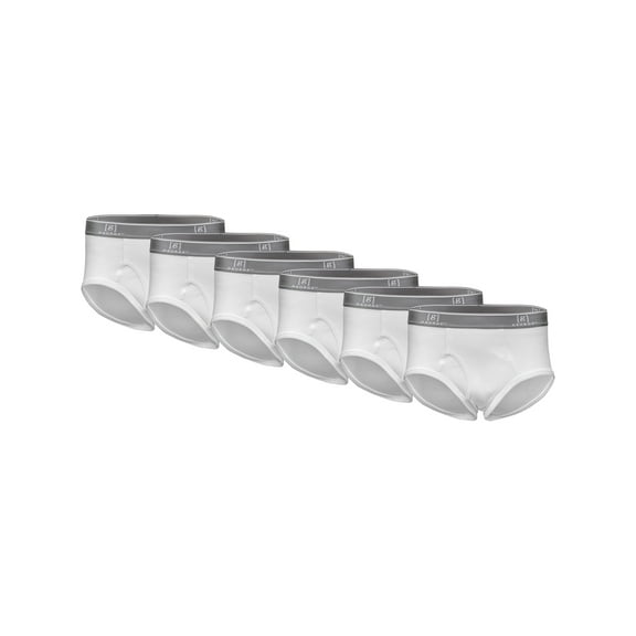 George Men's Full Rise Briefs, 6-Pack