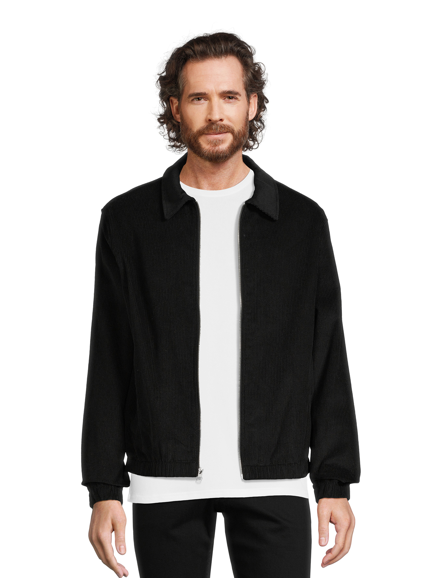 George Men s Full Zip Fashion Corduroy Work Jacket Sizes S 3XL Walmart