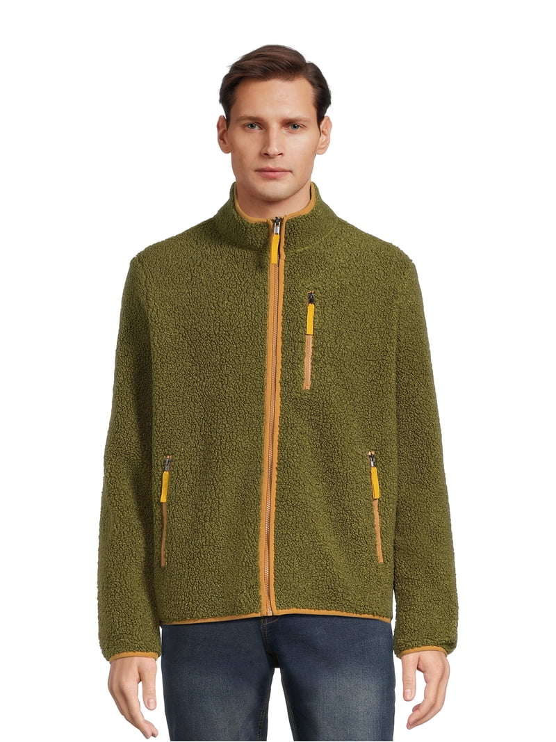 George men's Full Zip Faux Sherpa Jacket - Walmart.com