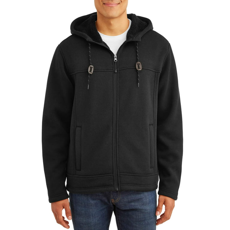 George Men's Full Zip Sherpa Sweater Fleece, up to Size 5XL