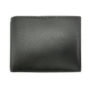 George Men's Genuine Milled Leather Bifold Wallet with Wing Black, RFID Protected, Men Ages 16 to 99