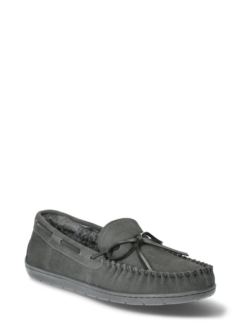George Men's Genuine Suede Moccasin Slippers - Walmart.com