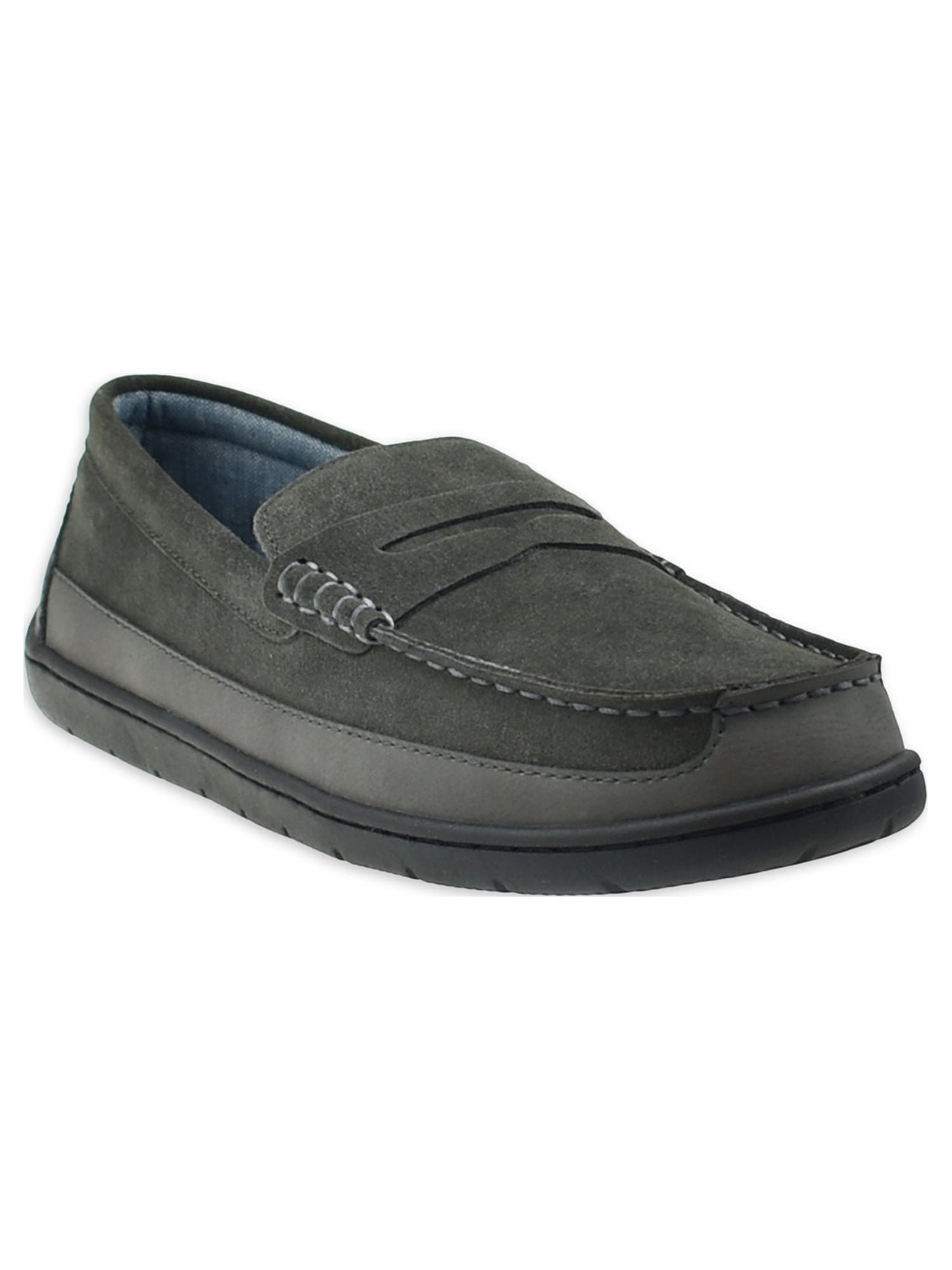George Men s Genuine Suede Penny Loafer Slipper Walmart